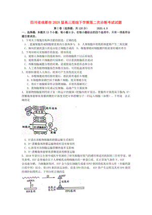 四川省成都市2020届高三理综下学期第二次诊断考试试题.doc