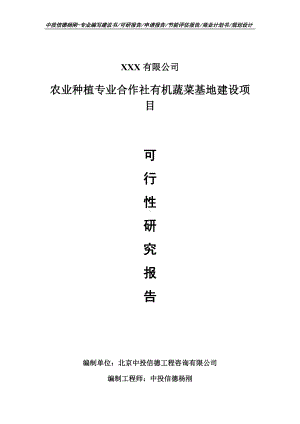 农业种植专业合作社有机蔬菜基地建设可行性研究报告.doc