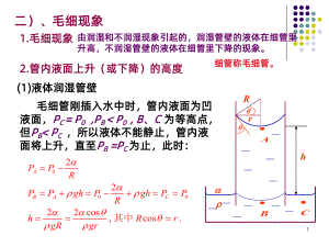 流体力学-毛细现象PPT课件.ppt