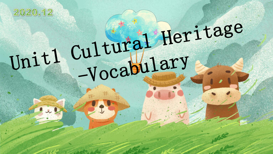 （2019）新人教版高中英语必修第二册 unit 1Vocabulary ppt课件 .pptx_第1页