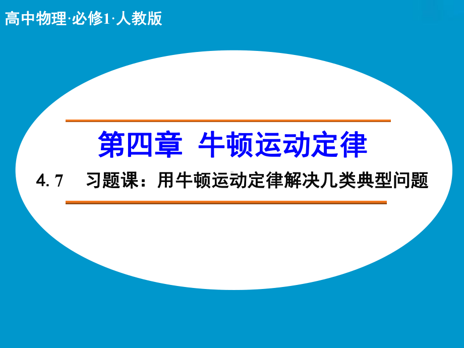 4.7用牛顿运动定律解决问题(二)习题课课件(人.ppt_第1页