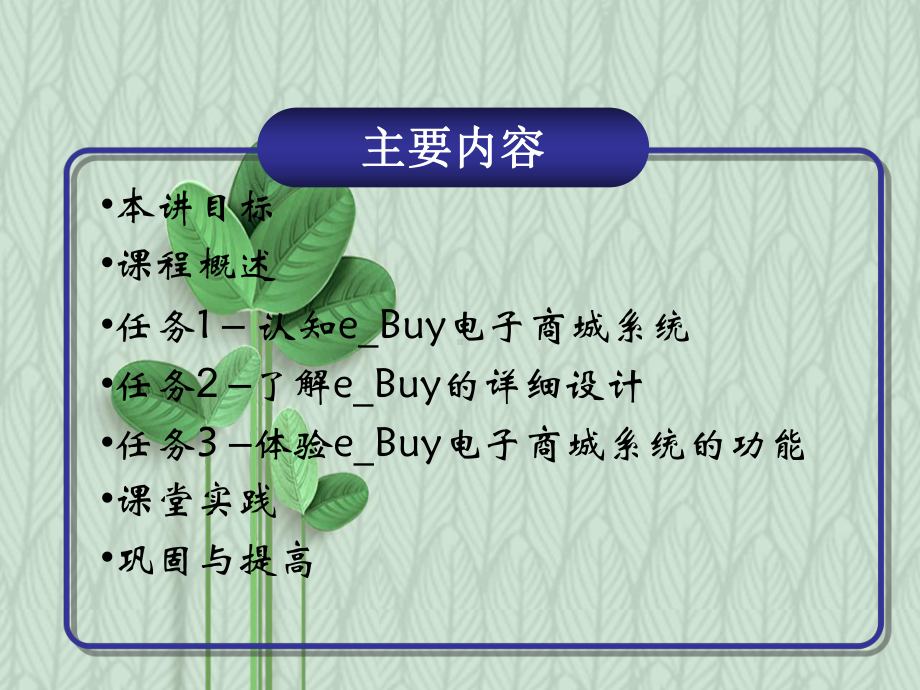 JSP程序设计案例课件：eBuy电子商务系统的使用.ppt_第2页