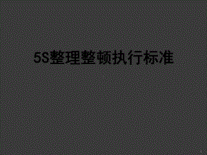 5S整理整顿执行标准ppt课件.ppt