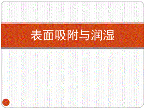 表面吸附与润湿ppt课件.ppt