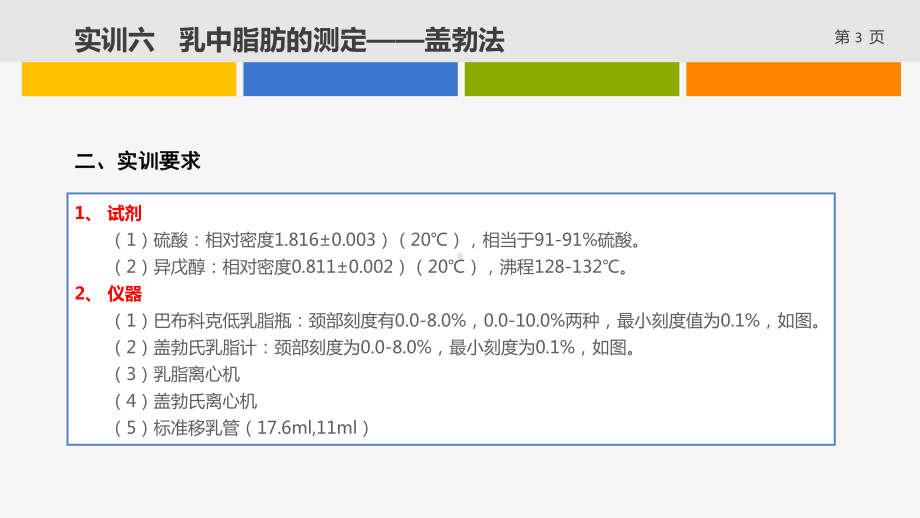 3106乳制品生产技术技能训练课件-06乳中脂肪.ppt_第3页