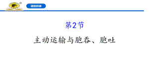 新人教版高中生物必修一《主动运输与胞吞、胞吐》教学课件.pptx