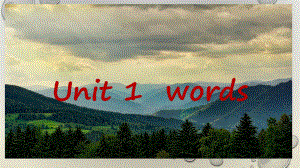 Unit 1 Words and expressions ppt课件-（2019）新人教版高中英语必修第二册 .pptx