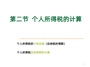 个税计算PPT课件.ppt