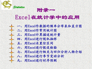 李金昌《统计学》(最新版)精品课件-Excel在.ppt