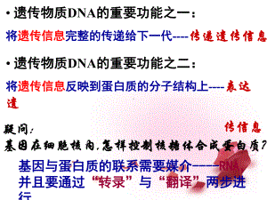 浙江省瓯海区三溪中学高中生物《3.4 遗传信息的表达 RNA和蛋白质的合成》课件 浙科版必修2.ppt