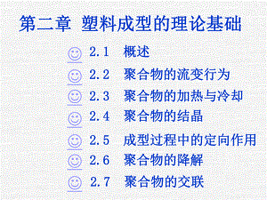 塑料成型工艺学课件第二章塑料成型的理论基础.ppt