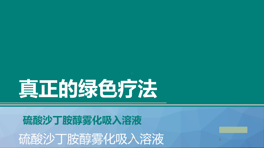 硫酸沙丁胺醇雾化吸入溶液介绍-ppt课件.ppt_第1页