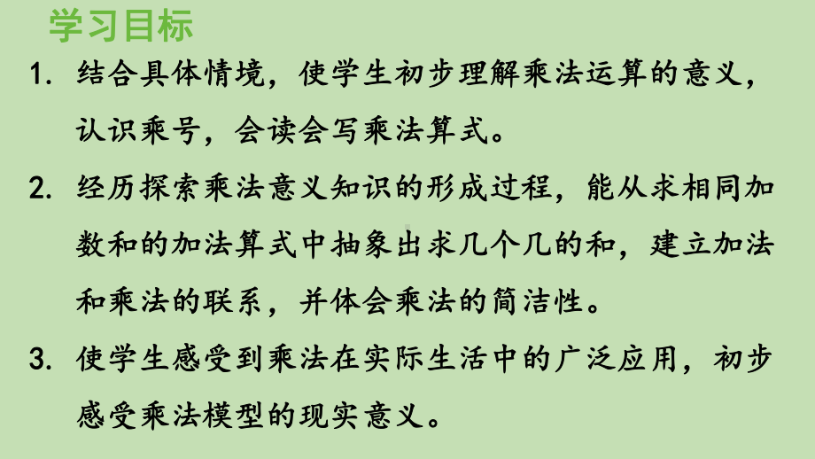 青岛版（六三制）二年级上册数学 一看魔术-乘法的初步认识 信息窗2ppt课件.pptx_第2页