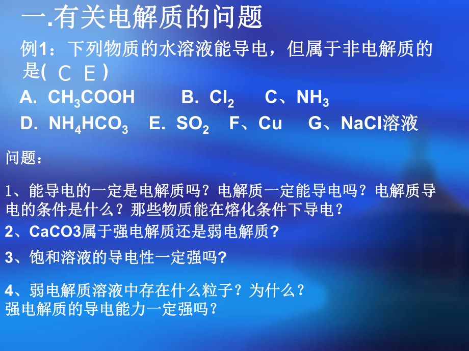 化学离子反应第一轮复习精选教学PPT课件.ppt_第2页