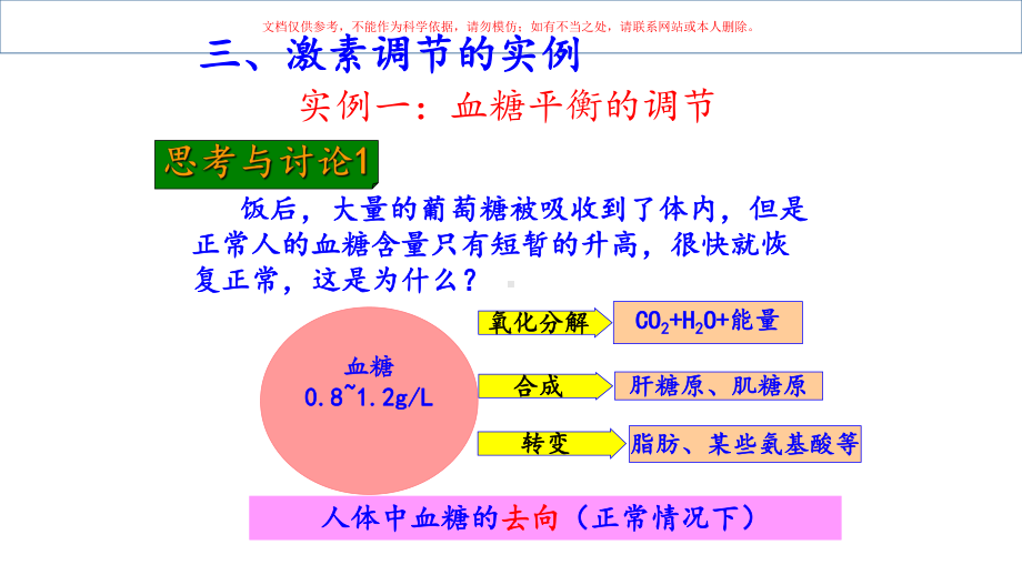 血糖调节实例含建立血糖调节模型课件.ppt_第3页