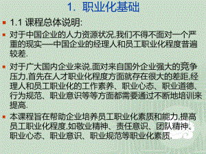 职业化基础PPT课件.ppt