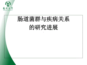 肠道菌群与疾病关系的研究进展-ppt课件.ppt