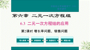 二元一次方程组增长率问题销售问题及行程问题课件.ppt