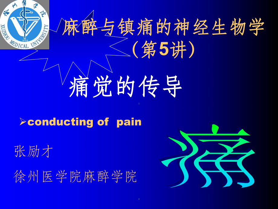 痛觉的传导ppt课件.ppt_第1页