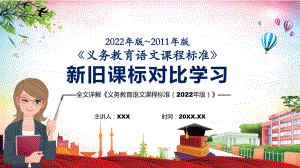 详细解读2022年《语文》新旧版课标对比新版《义务教育语文课程标准（2022年版）》完整内容PPT演示.pptx