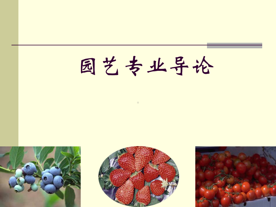 园艺专业导论精品PPT课件.ppt_第1页