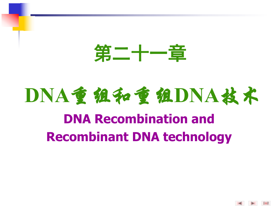 生物化学与分子生物学学习课件：dna重组和重组dna技术 1.ppt_第1页