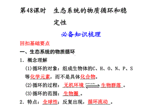 人教版教学云南省弥勒县庆来中学2011-2012学年生物必修3-第48课-生态系统的物质循环和稳定性(课件)(1).ppt