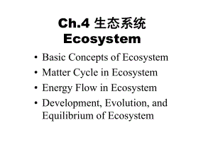 水域生态学课件Ecosystem-(中文版).ppt