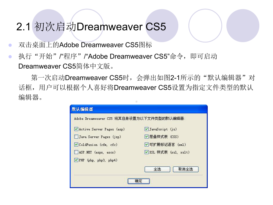 Dreamweaver-cs5标准实例课件第2章-Dreamweaver-CS5简介.ppt_第2页