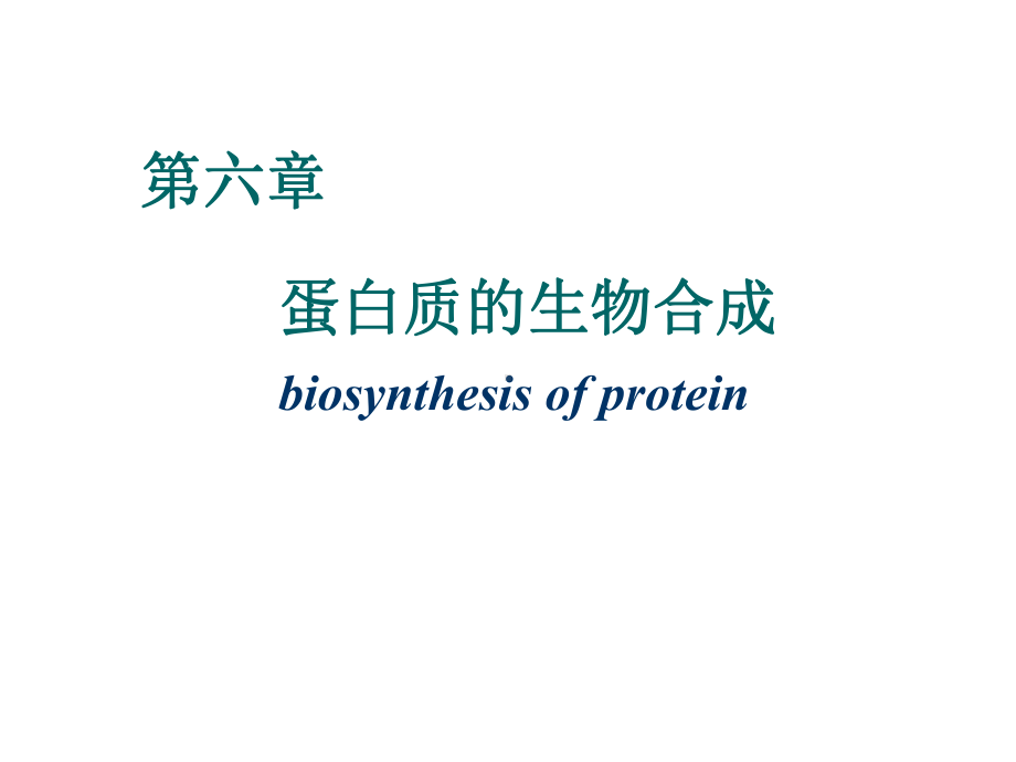 7蛋白质生物合成-5-12 - 2013年最新《化学生物学》ppt课件.ppt_第1页