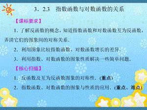 高中数学《3-2-3指数函数与对数函数的关系》课件新人教B版必修.ppt