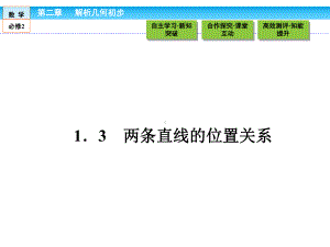 (北师大)高中数学必修2课件：2.1.3两条直线的位置关系.ppt