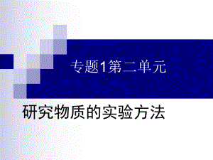 化学：《研究物质的实验方法》课件(苏教版必修1).ppt