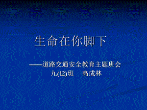 交通安全主题班会 班主任 班会课件 ppt.ppt