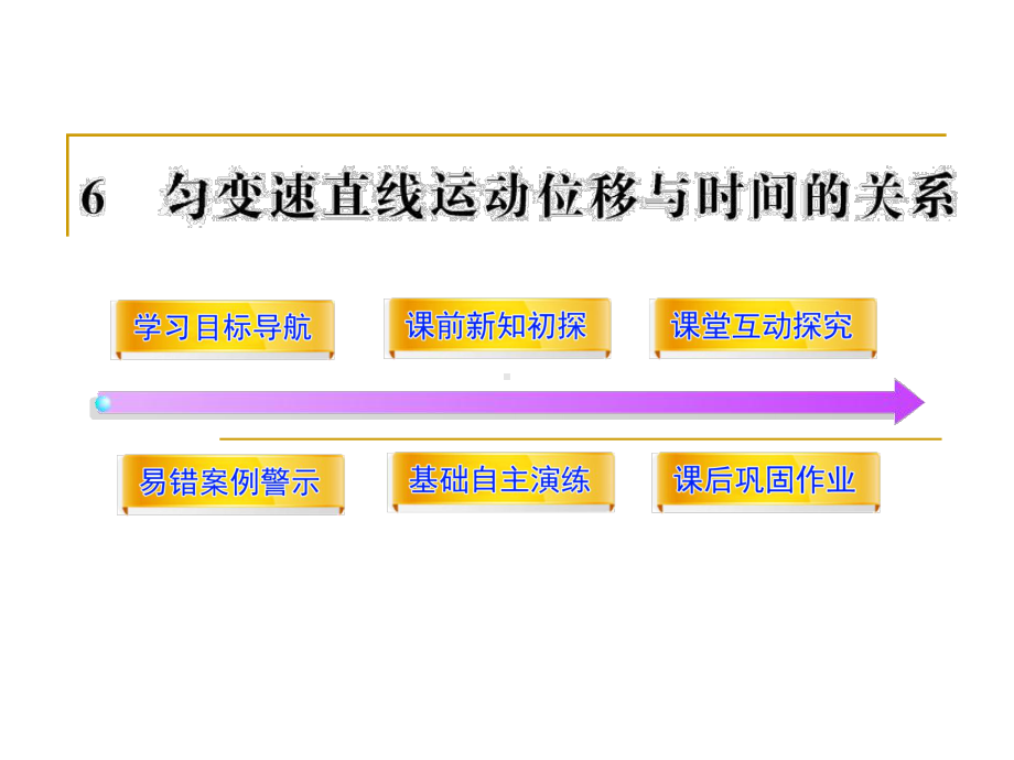 1.6匀变速直线运动位移与时间的关系课件(教科版必修1).ppt_第1页