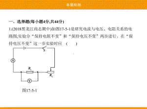 新人教版物理九年级同步课件：-欧姆定律本章检测.pptx