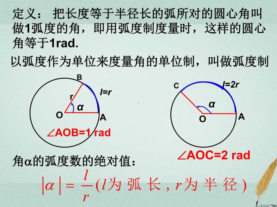 高中数学第一章三角函数1.1.2弧度制课件苏教版必修4.ppt_第3页