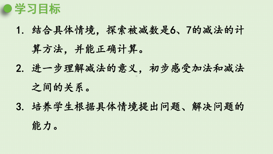 青岛版（六三制）一年级上册《数学》三走进花果山-10以内的加减法信息窗4 6、7减几ppt课件.pptx_第2页