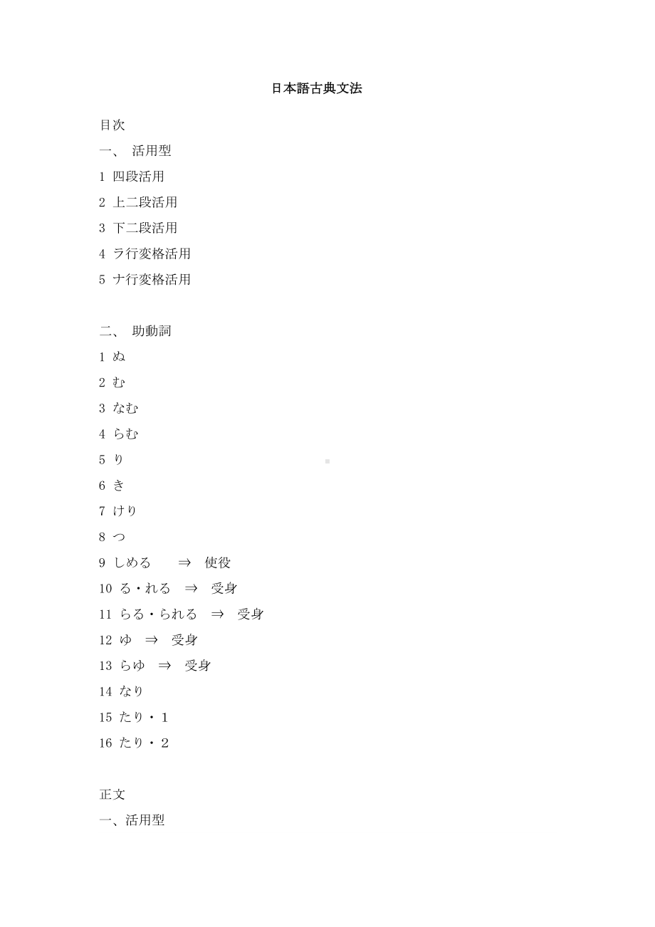 日语教学-日本语古典文法.doc_第1页