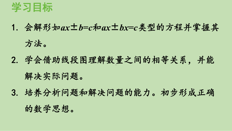 青岛版（六三制）五年级上册《数学》 四 走进动物园-简易方程 信息窗5列方程解决问题（2）ppt课件.pptx_第2页