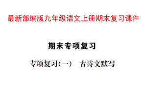 部编版九年级语文上册期末复习专题课件全套-(1).ppt