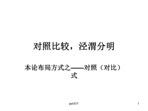 议论文结构之对照(对比)式-ppt课件.ppt