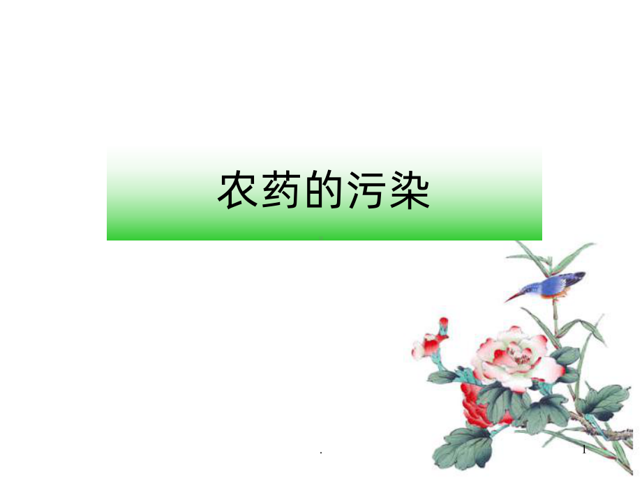 农药污染与防治PPT课件.ppt_第1页