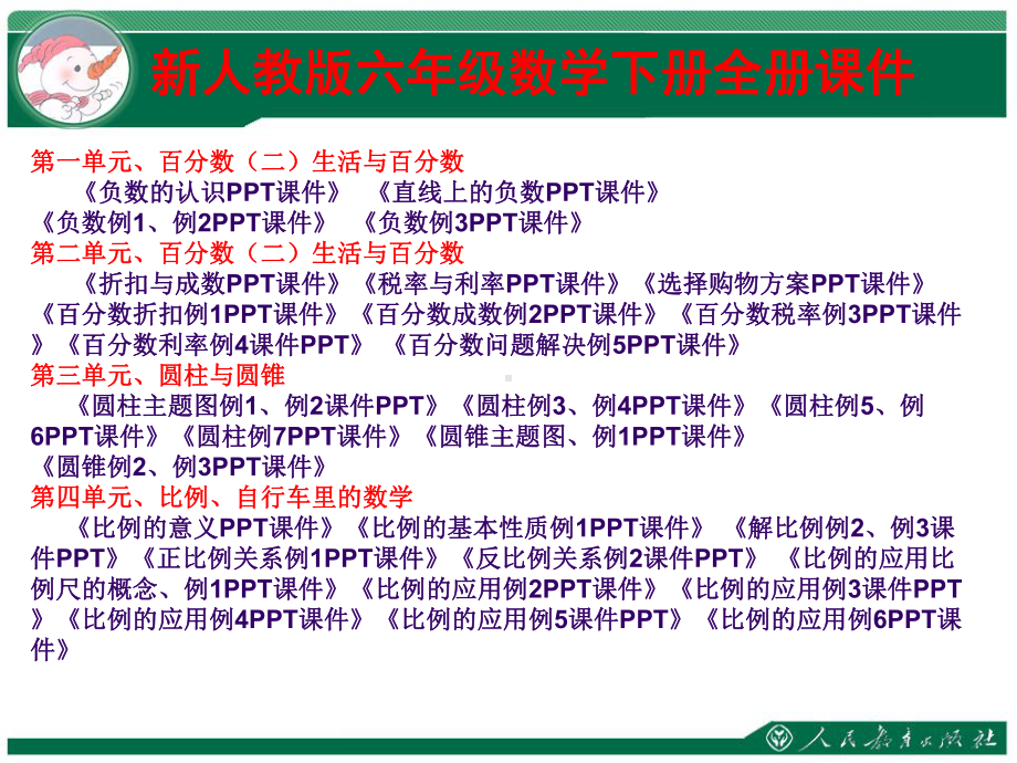 （新）人教版小学6六年级数学下册全册ppt课件（.ppt_第1页