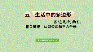 青岛版（六三制）五年级上册《数学》 五 生活中的多边形-多边形的面积 ppt课件.pptx