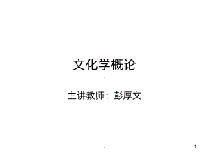 文化学概论PPT课件.ppt