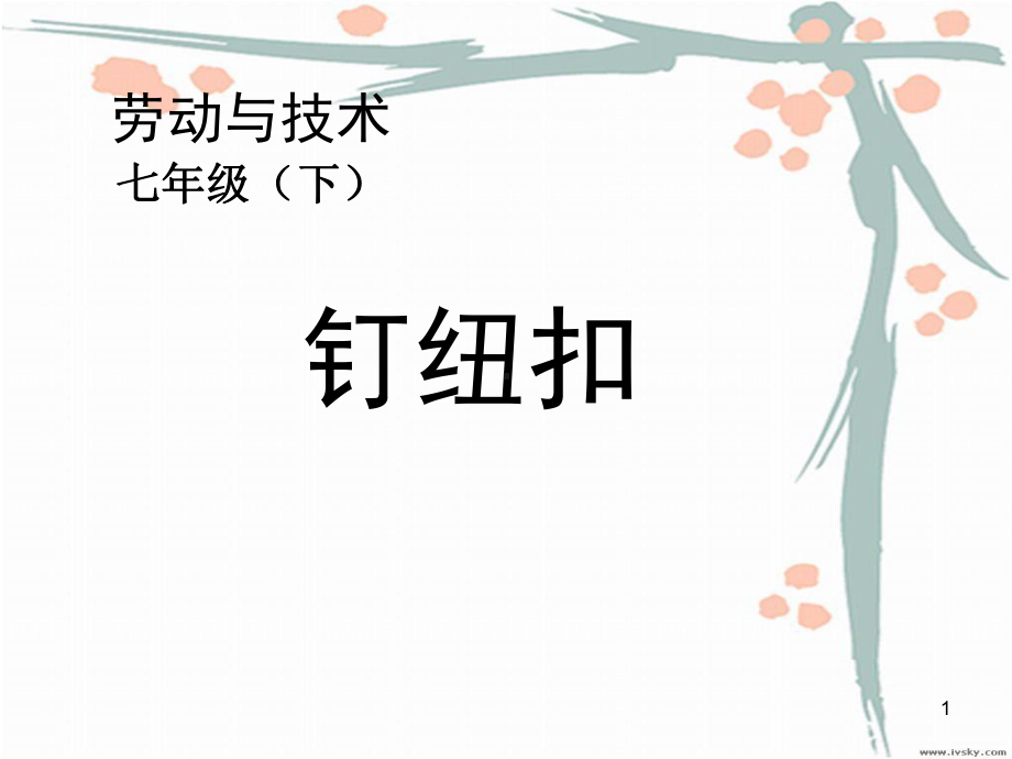 小学劳技课钉纽扣ppt课件.ppt_第1页