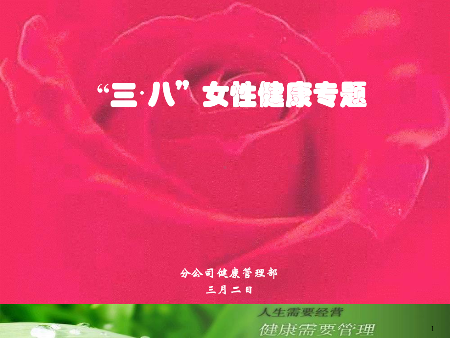 女性健康专题演示课件.ppt_第1页