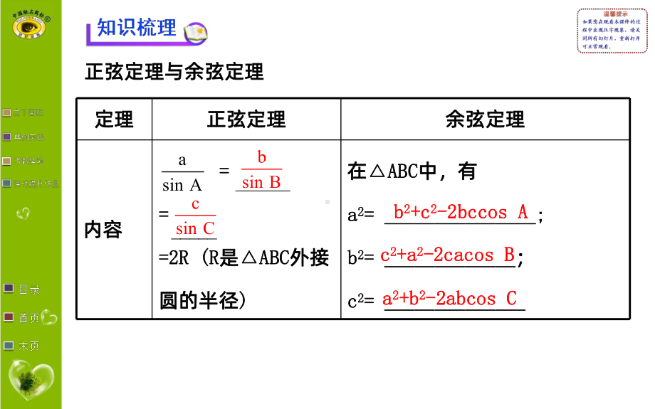 一轮复习正弦定理和余弦定理PPT课件.ppt_第3页