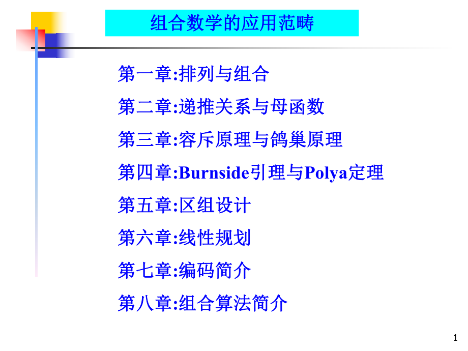 组合数学一PPT课件.ppt_第1页